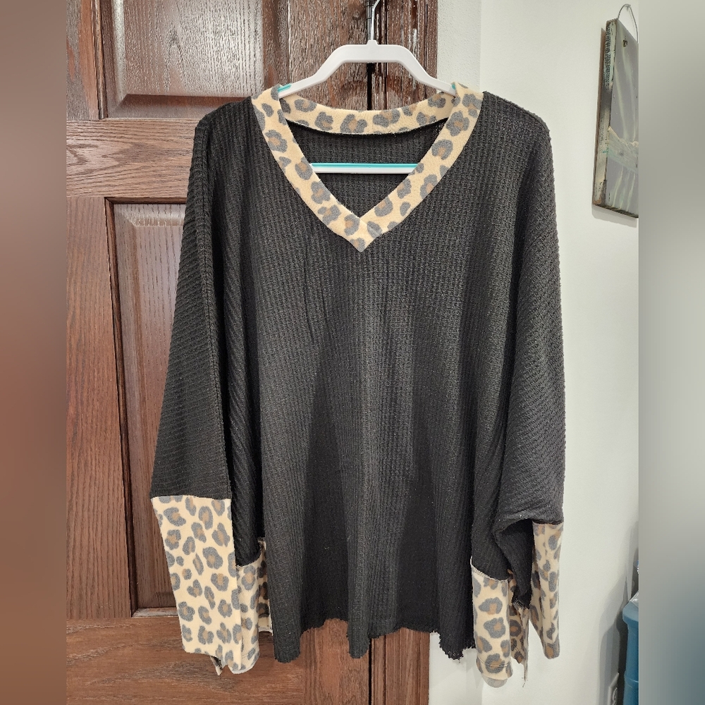 White Birch Waffle Knit Poncho